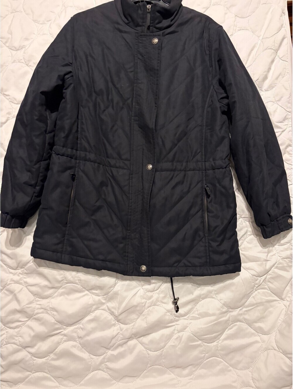 Larry Levine Women's Black Quilted Jacket Medium
